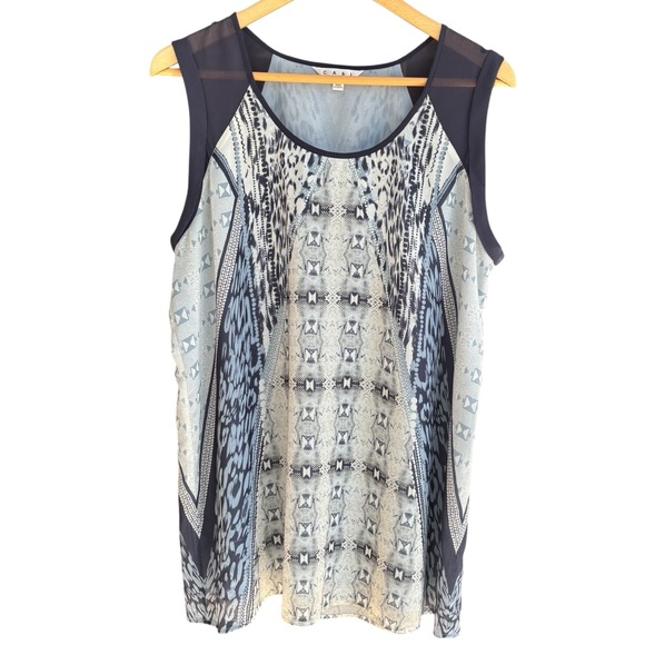 Cabi Blouse Blue Sleeveless Medium Chiffon
Print Work 253 - Picture 1 of 16